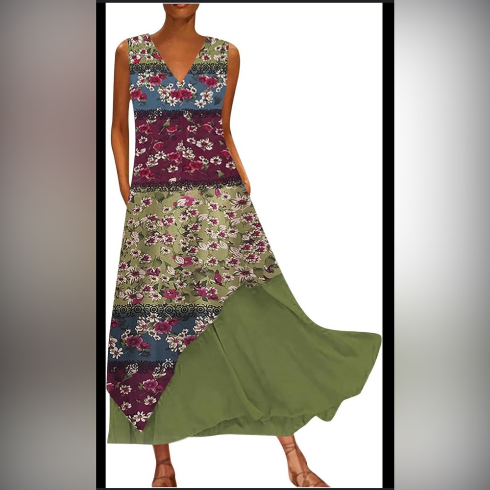 Cellabie Floral Sleeveless Dress